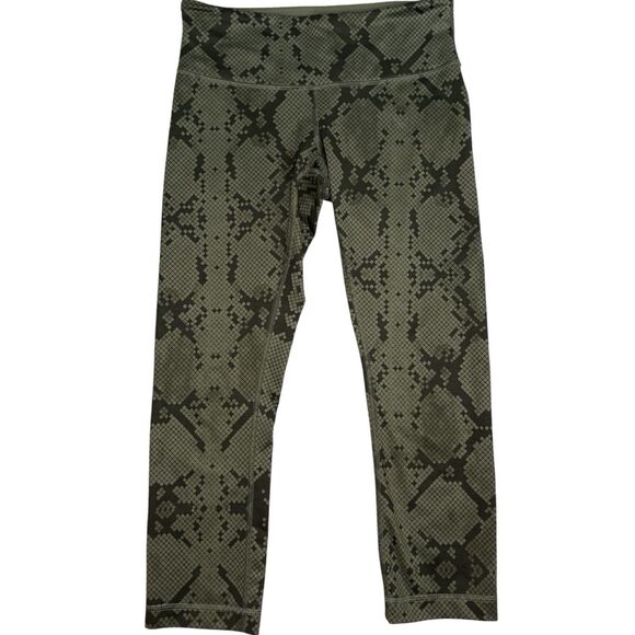 lululemon athletica Pants - Lululemon Wunder Under High Rise Snake Print Leggings Womens Size 6 30.5” Inseam